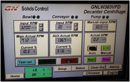 泥浆离心机扁变频柜控制面板